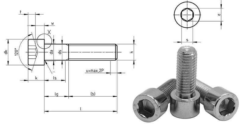 Allen Bolt Dimensions