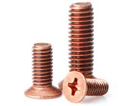Copper Flat Head Screws