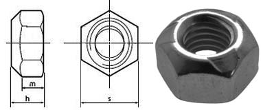 DIN 980V Stover Nuts Dimension