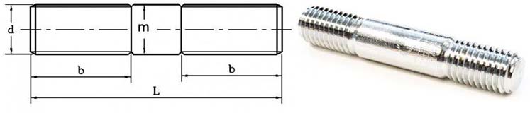 SA 193 B7m Stud Bolt Metric Dimensions