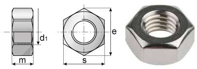 Fine Thread Hex Nuts