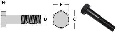 Class 4.8 Heavy Hex Bolts Dimensions