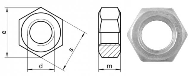 A193 B8 Hex Nut Dimensions Metric