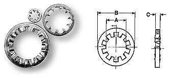 Internal Star Lock Washers