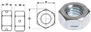 Reversible Lock Nut Dimensions