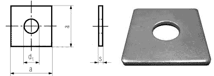 Stainless Steel Square Washers Dimensions