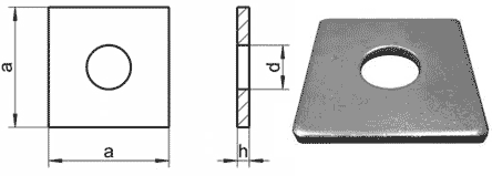 Stainless Steel Square Washers Sizes