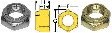FlexLoc Heavy Hex Thin Height Lock Nuts dimensions