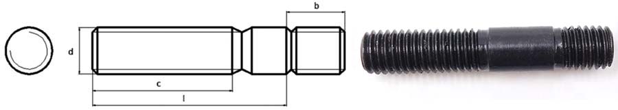 ASME SA320 L7 Double End Stud Metric Dimensions