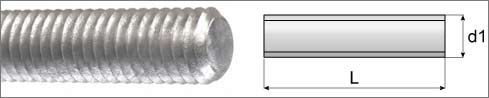 Threaded Rod Steel Grade 10.9, DIN 976